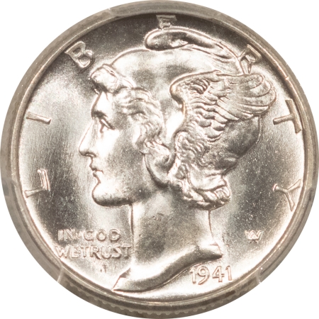 Mercury Dimes 1941-D MERCURY DIME – PCGS MS-66 FB, BLAST WHITE