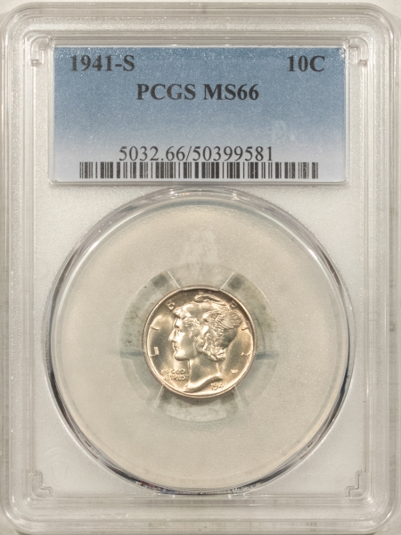 Mercury Dimes 1941-S MERCURY DIME – PCGS MS-66, FRESH & PQ!