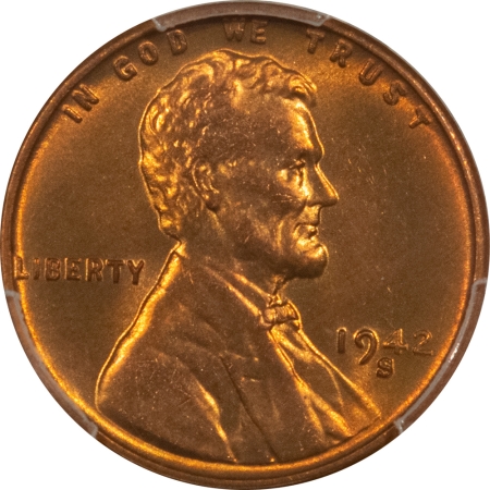 Lincoln Cents (Wheat) 1942-S LINCOLN CENT – PCGS MS-66 RD