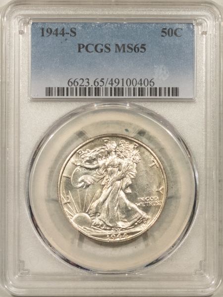 New Certified Coins 1944-S WALKING LIBERTY HALF DOLLAR – PCGS MS-65