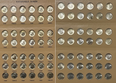 New Store Items 1946-2015 235 COIN ROOSEVELT 10C SET DANSCO #8125 W/ BUs & PROOFS TONS OF SILVER