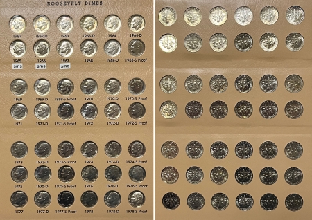 New Store Items 1946-2015 235 COIN ROOSEVELT 10C SET DANSCO #8125 W/ BUs & PROOFS TONS OF SILVER