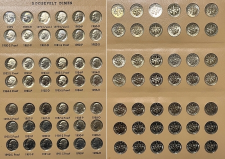 New Store Items 1946-2015 235 COIN ROOSEVELT 10C SET DANSCO #8125 W/ BUs & PROOFS TONS OF SILVER