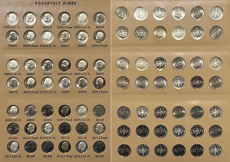 New Store Items 1946-2015 235 COIN ROOSEVELT 10C SET DANSCO #8125 W/ BUs & PROOFS TONS OF SILVER