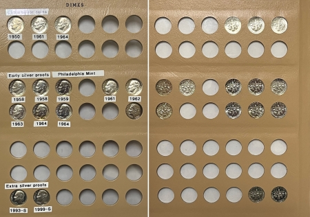 New Store Items 1946-2015 235 COIN ROOSEVELT 10C SET DANSCO #8125 W/ BUs & PROOFS TONS OF SILVER