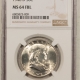 Mercury Dimes 1944-D MERCURY DIME – NGC MS-67 FB, BLAST WHITE!