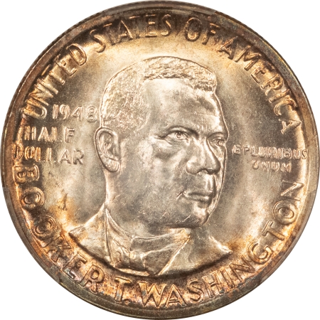 New Certified Coins 1948-D BOOKER T WASHINGTON COMMEMORATIVE HALF DOLLAR – PCGS MS-65, VERY PRETTY!