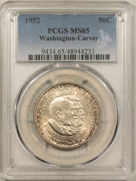 Silver 1952 WASHINGTON-CARVER COMMEMORATIVE HALF DOLLAR – PCGS MS-65