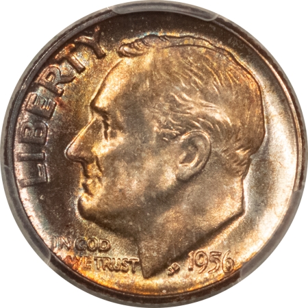 New Certified Coins 1956 ROOSEVELT DIME – PCGS MS-66 FB, PRETTY! SCARCE IN FB!