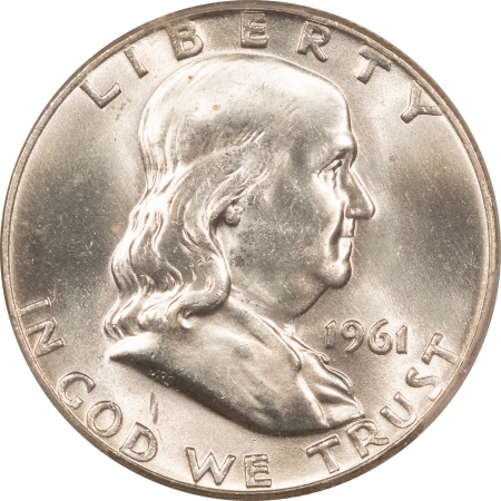 Franklin Halves 1961-D FRANKLIN HALF DOLLAR – PCGS MS-65, BLAST WHITE