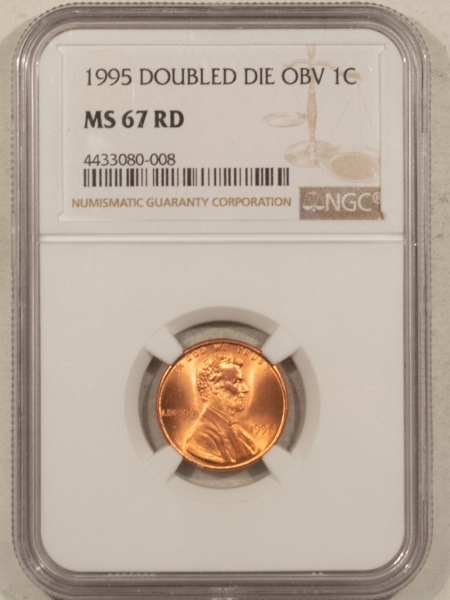 Lincoln Cents (Memorial) 1995 DOUBLED DIE OBVERSE LINCOLN CENT – NGC MS-67 RD SUPERB