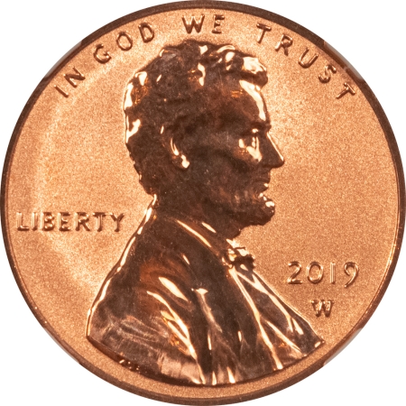 Lincoln Cents (Memorial) 2019-W REVERSE PROOF LINCOLN SHIELD CENT – NGC REVERSE PF-70 RD FIRST DAY ISSUE!