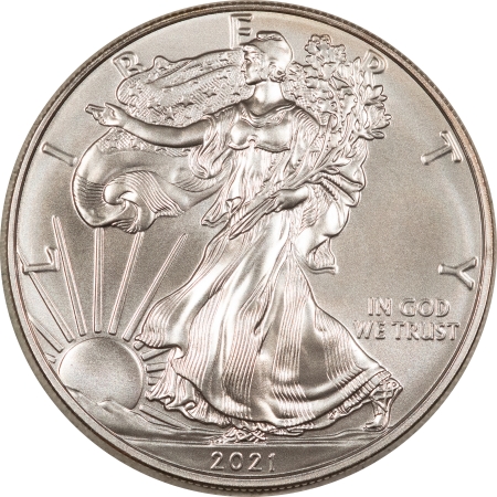 Bullion 2021 $1 TYPE 1 AMERICAN SILVER EAGLE, 1 OZ, .999 – GEM UNCIRCULATED!