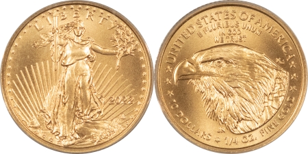 American Gold Eagles, Buffaloes, & Liberty Series 2022 AMERICAN GOLD EAGLE 4 COIN SET 1.85 OZ AGW ANACS MS70 FIRST STRIKE 10 OF 75