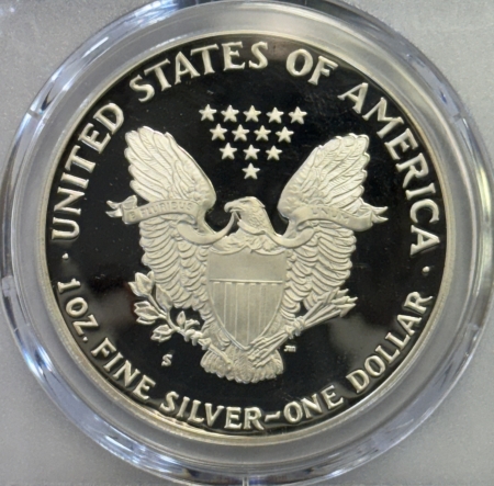 American Silver Eagles 1986-S PROOF AMERICAN SILVER EAGLE 1 OZ PCGS PR-70 DCAM, CLEVELAND MINT MASTER