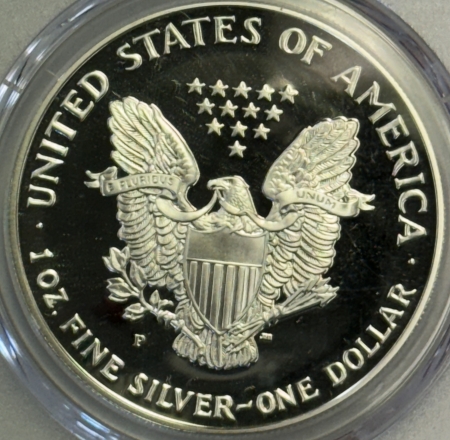 American Silver Eagles 1993-P 1 OZ PROOF AMERICAN SILVER EAGLE – PCGS PR-70 DCAM, RARE MERCANTI HOLDER