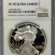 American Silver Eagles 1993-P 1 OZ PROOF AMERICAN SILVER EAGLE – PCGS PR-70 DCAM, RARE MERCANTI HOLDER