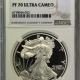 American Silver Eagles 1997-P 1 OZ PROOF AMERICAN SILVER EAGLE PCGS PR-70 ULTRA CAMEO PERFECT SPOT-FREE