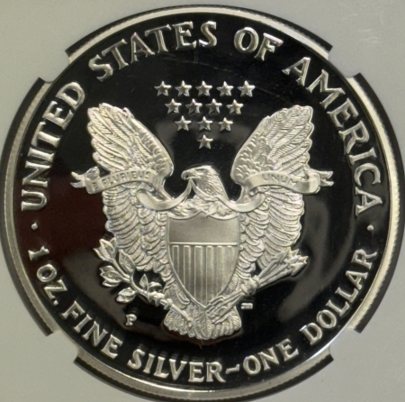 American Silver Eagles 2000-P 1 OZ PROOF AMERICAN SILVER EAGLE NGC PF-70 ULTRA CAMEO PERFECT, SPOT-FREE