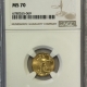 American Gold Eagles, Buffaloes, & Liberty Series 2005 $10 1/4 OZ AMERICAN GOLD EAGLE – NGC MS-70, PERFECT!