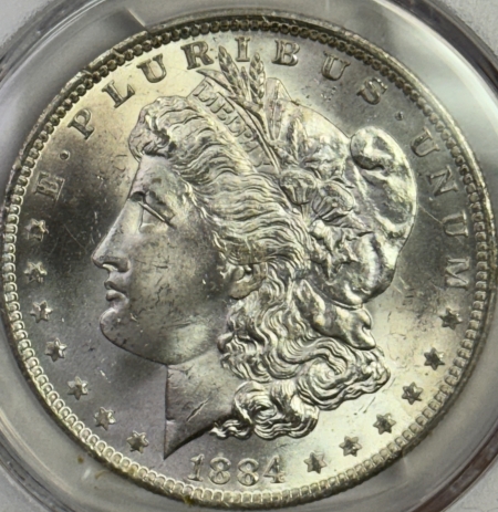 Morgan Dollars 1884-O $1 MORGAN DOLLAR – PCGS MS-64, BLAST WHITE!