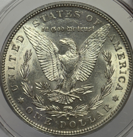 Morgan Dollars 1886-S $1 MORGAN DOLLAR – ANACS AU-55, NICE FLASHY, LOOKS UNC!