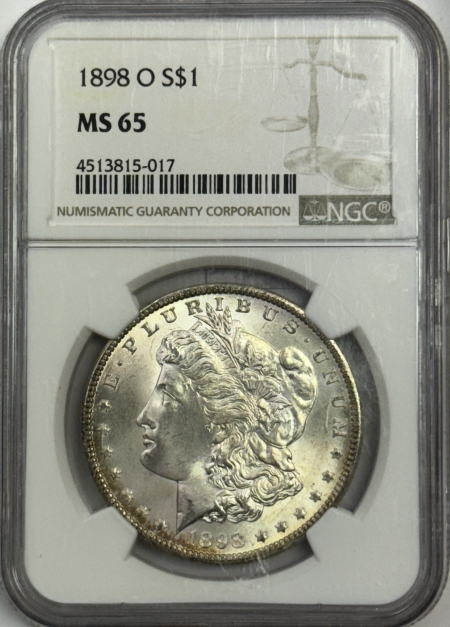 Morgan Dollars 1898-O $1 MORGAN DOLLAR – NGC MS-65, GEM & FRESH!