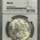 Morgan Dollars 1899-O $1 MORGAN DOLLAR – NGC MS-65, BLAZING WHITE!