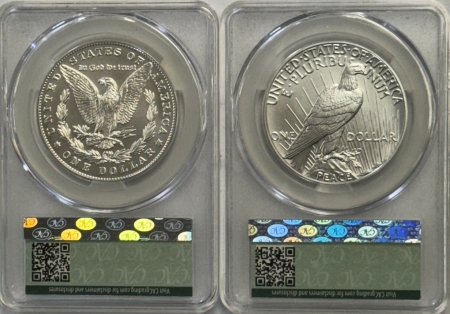 Dollars 2023-P $1 MORGAN & PEACE COMMEM DOLLAR 2 COIN SET – CACG MS-70 ADVANCED DELIVERY