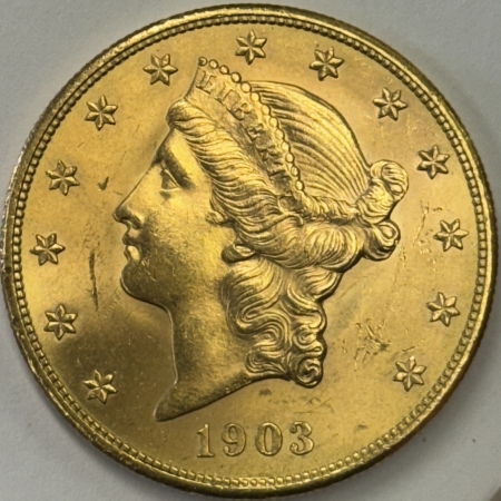 New Store Items 1903-S $20 LIBERTY GOLD DOUBLE EAGLE – NICE FROSTY UNCIRCULATED!