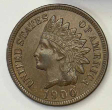 New Store Items 1900 INDIAN CENT – CHOICE BROWN, UNCIRCULATED!