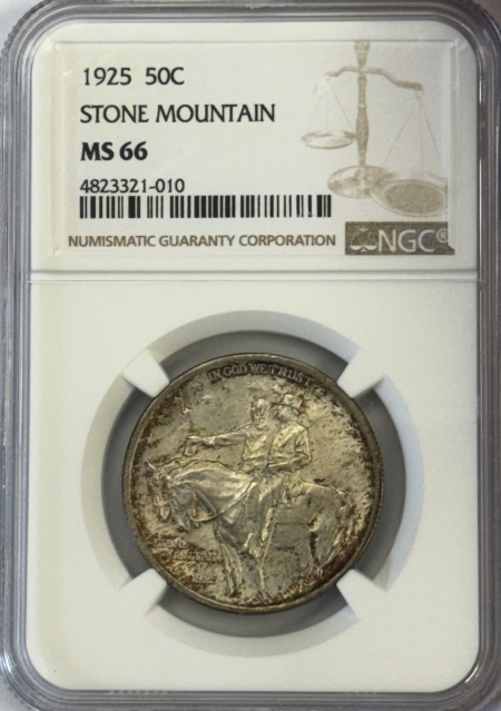 New Certified Coins 1925 STONE MOUNTAIN COMMEMORATIVE HALF DOLLAR – NGC MS-66, PRETTY & PQ!