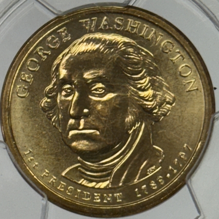 Eisenhower Dollars (2007) GEORGE WASHINGTON GOLD DOLLAR, MINT ERROR – PCGS MS-65 MISSING LETTERING!