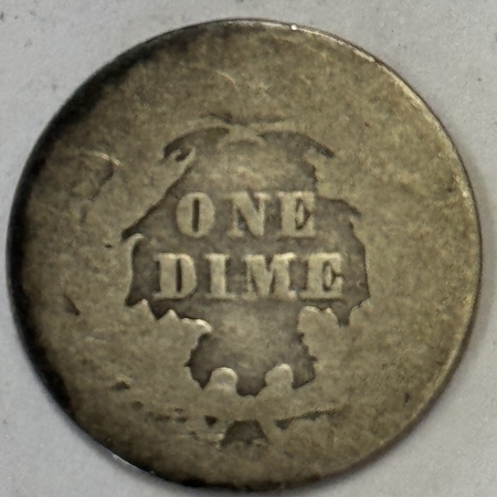 Liberty Seated Dimes 1876-CC SEATED LIBERTY DIME – FILLER BUT IDENTIFIABLE, CARSON CITY!