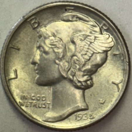 New Store Items 1935 MERCURY DIME – ORIGINAL UNCIRCULATED!