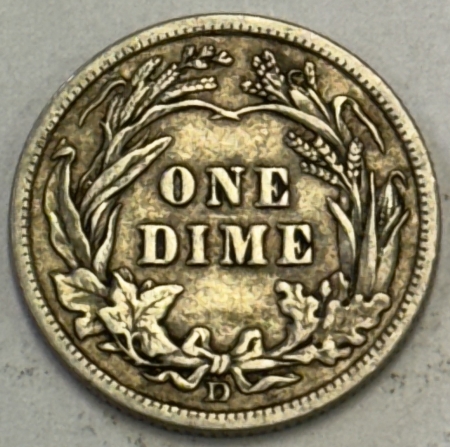 New Store Items 1914-D BARBER DIME – NICE ORIGINAL, VF+