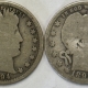 New Store Items 1892 1893 X2 BARBER QUARTERS, LOT OF 3 – CIRCULATED!