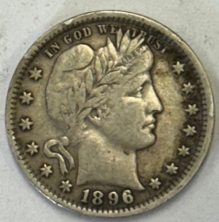 New Store Items 1896 BARBER QUARTER – HIGH GRADE CIRCULATED EXAMPLE! NICE VF OR BETTER!