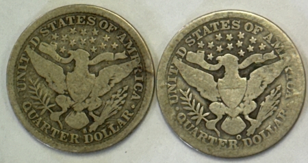 New Store Items 1894-S 1895-O BARBER QUARTERS, LOT OF 2 – PLEASING CIRCULATED EXAMPLES!