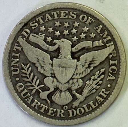 New Store Items 1896-O BARBER QUARTER – NICE ORIGINAL VERY GOOD! KEY-DATE!