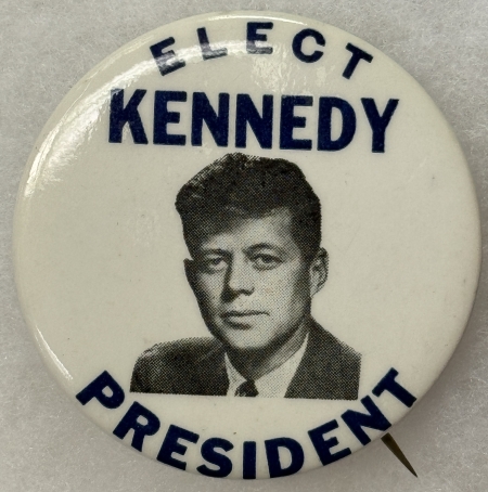 New Store Items 1960 JOHN F. KENNEDY “ELECT KENNEDY PRESIDENT” 2 1/4″ CELLO CAMPAIGN BUTTON-MINT