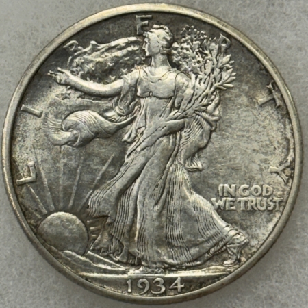 New Store Items 1934 WALKING LIBERTY HALF DOLLAR – HIGH GRADE EXAMPLE!