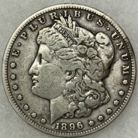 Morgan Dollars 1896-S $1 MORGAN DOLLAR – NICE PLEASING CIRCULATED EXAMPLE, APPROACHING VF!