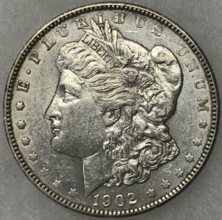 Morgan Dollars 1902 $1 MORGAN DOLLAR – HIGH GRADE EXAMPLE, FLASHY!