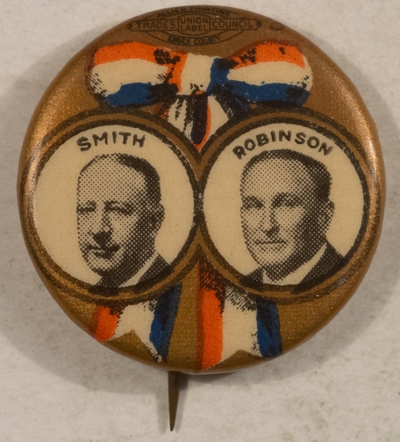 New Store Items 1928 AL SMITH & ROBINSON 7/8″ CELLO NICE GRAPHIC, GOOD COLOR, NEAR MINT & TOUGH