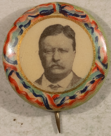 New Store Items 1912 TEDDY ROOSEVELT TR 7/8″ PICTURE CELLO, COLORFUL & RARE, NEAR MINT!