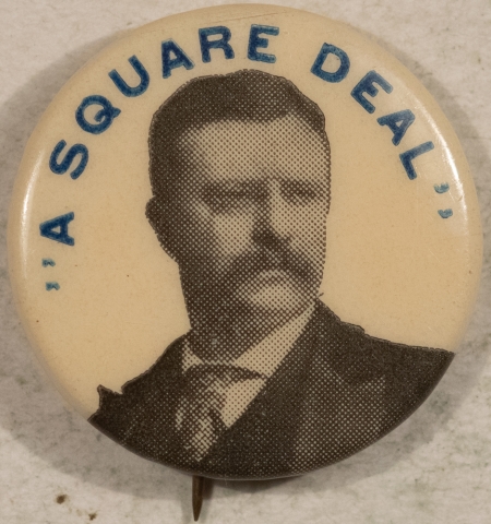 New Store Items 1904 TEDDY ROOSEVELT TR 7/8″ PICTURE CELLO, “A SQUARE DEAL”, MINT & POPULAR!