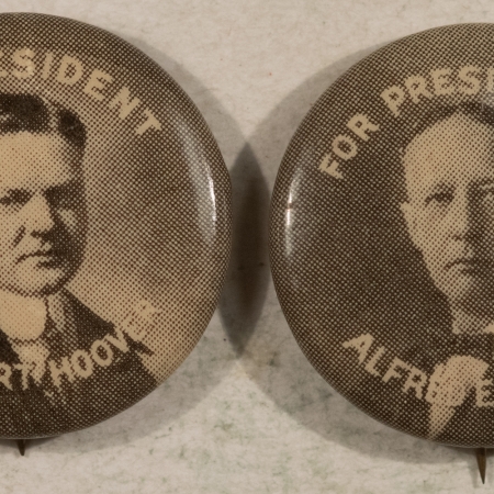 Other Collectibles 1928 HERBERT HOOVER & AL SMITH 7/8″ CELLO PAIR OF MATED BUTTONS, SCARCE & MINT