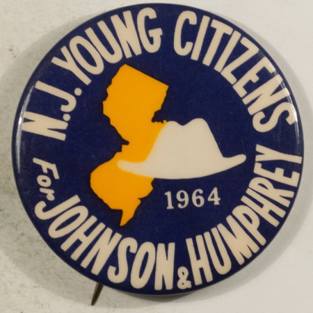 Other Collectibles 1964 LYNDON JOHNSON 2 1/2″ CELLO NJ YOUNG CITIZENS, BETTER REGIONAL LBJ! NR MINT