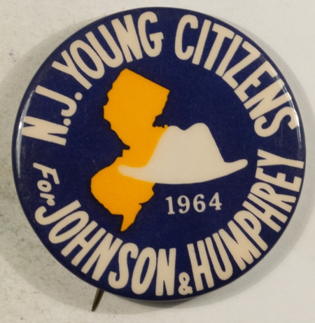 Other Collectibles 1964 LYNDON JOHNSON 2 1/2″ CELLO NJ YOUNG CITIZENS, BETTER REGIONAL LBJ! NR MINT